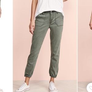 Paige Mayslie Joggers- vintage ivy green